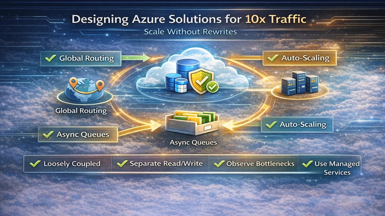 How to Design Azure Solutions for 10x Traffic Without Rewrites